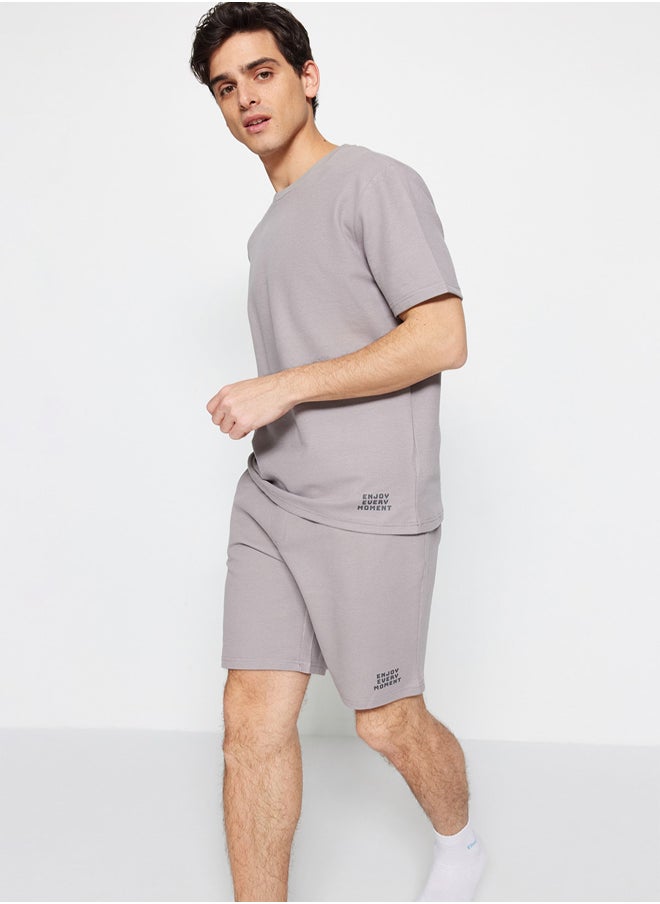 trendyol - Men's Gray Regular Fit Knitted Pajamas Set - Image 1