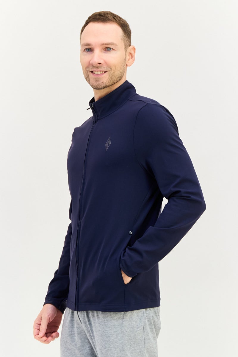 SKECHERS Men Sportswear Fit Long Sleeve Outdoor Jacket, Navy - Image 2