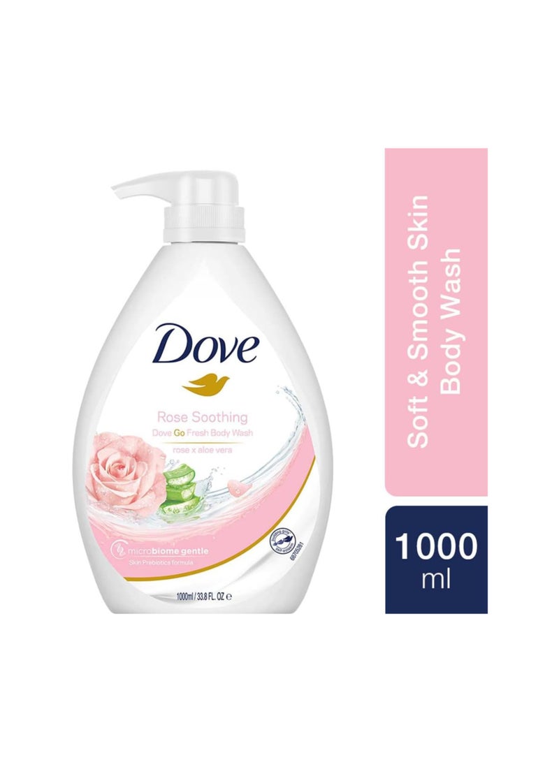 Dove Rose Soothing Body Wash Microbiome Gentle Formula 1000ml - Image 2