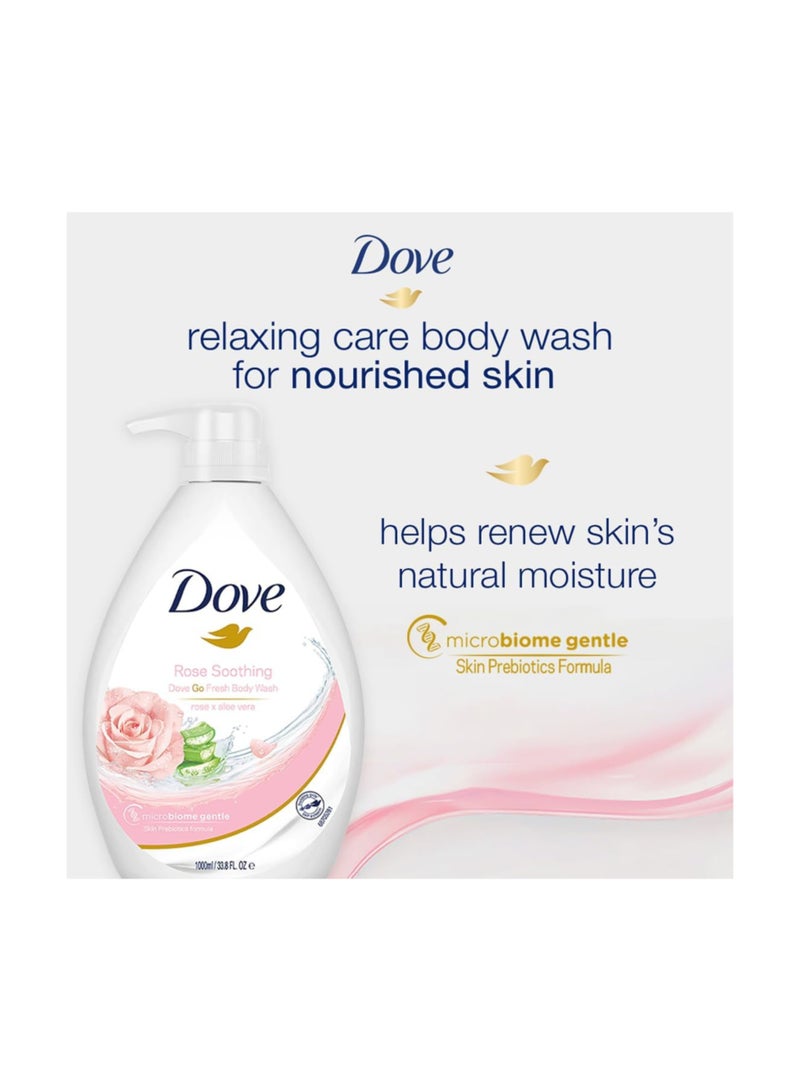 Dove Rose Soothing Body Wash Microbiome Gentle Formula 1000ml - Image 4