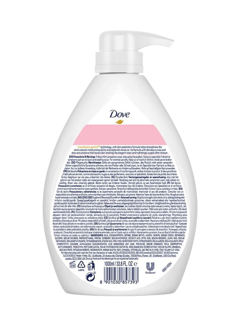 Dove Rose Soothing Body Wash Microbiome Gentle Formula 1000ml - Image 3