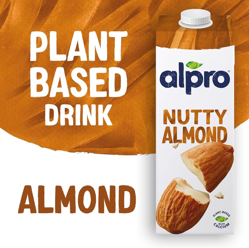 Alpro Nutty Almond Drink - 100% Plant-Based, Lactose Free, 6-Pack of 1L Cartons - Image 3