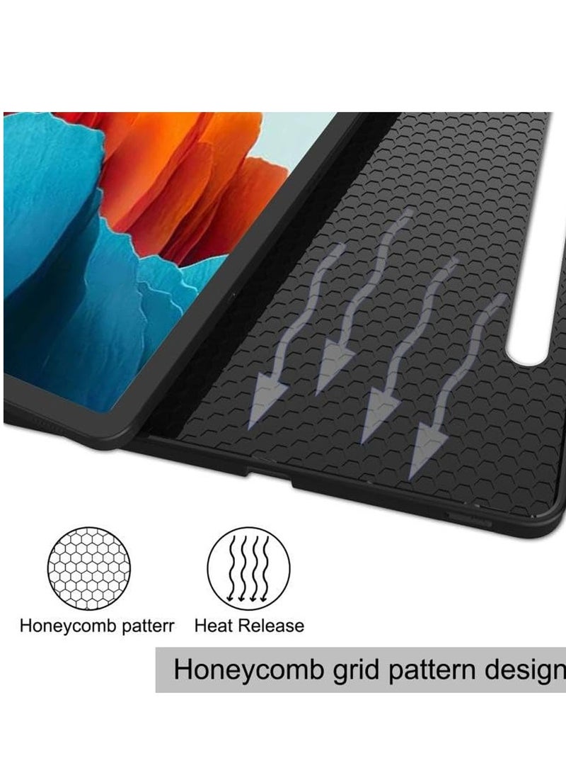 general Suitable for Samsung Tab S10 Ultra/S9 Ultra/S8 Ultra with pen slot tablet protective cover Samsung Tab S10 Ultra/S9 Ultra/S8 Ultra smart sleep protective case (black) - Image 4