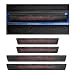 SHMZK 4 PCS Car Door Sill Protector Waterproof Carbon Fiber Style Car Door Entry Guard Sill Protector AntiScratch Door Threshold Strips Stickers for Most Vehicles Car Accessories Red4pcs - Image 2