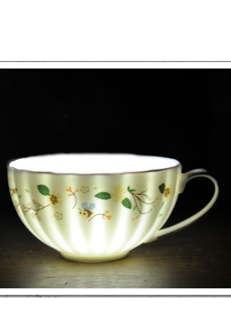 Pastoral Style Coffee Cup And Saucer Set
