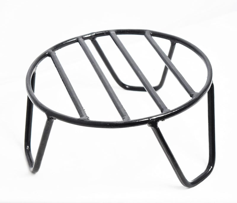 CRAFTCASTLE Craft Castle Elegant Iron Indoor/Outdoor Italiano Flower Pot/Plant Stand for Home Garden or Balcony Decor(Black) Set of 6 Pcs. - Image 2