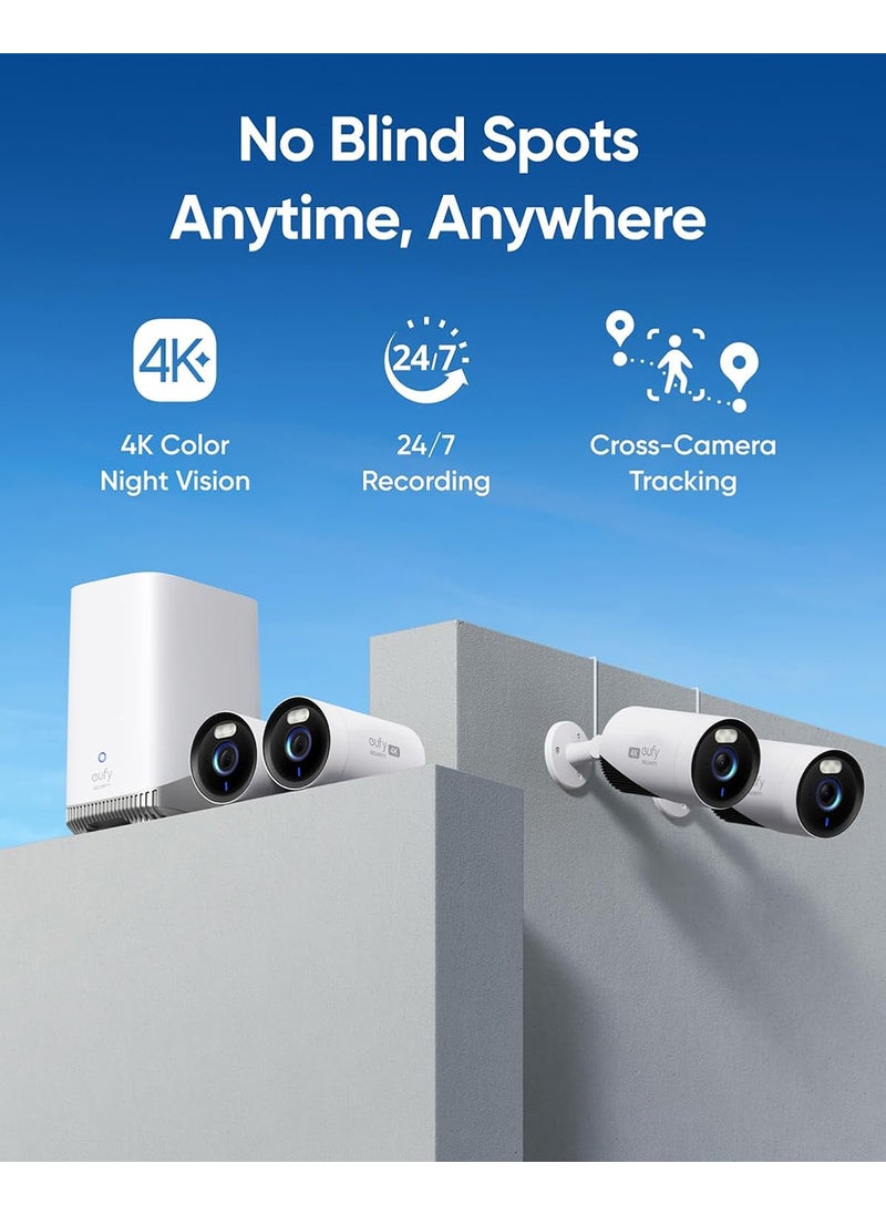 eufy - Security eufyCam E330 (Professional) 2-Cam Kit 4K Outdoor Security Camera System, 10CH Wired Wi-Fi NVR for 24/7 Recording, Cross-Camera Tracking, No Monthly Fee - Image 1