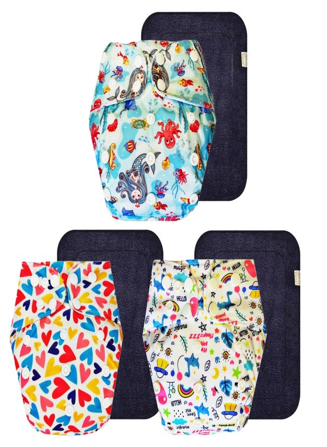 Dumbledo Premium Cloth Diaper with Black Insert (Pack of 3) | Soft & Gentle | Breathable | Easy to Clean | Everyday Diapering Essential | 3 Months - 3 Years | Unisex Baby - Image 1