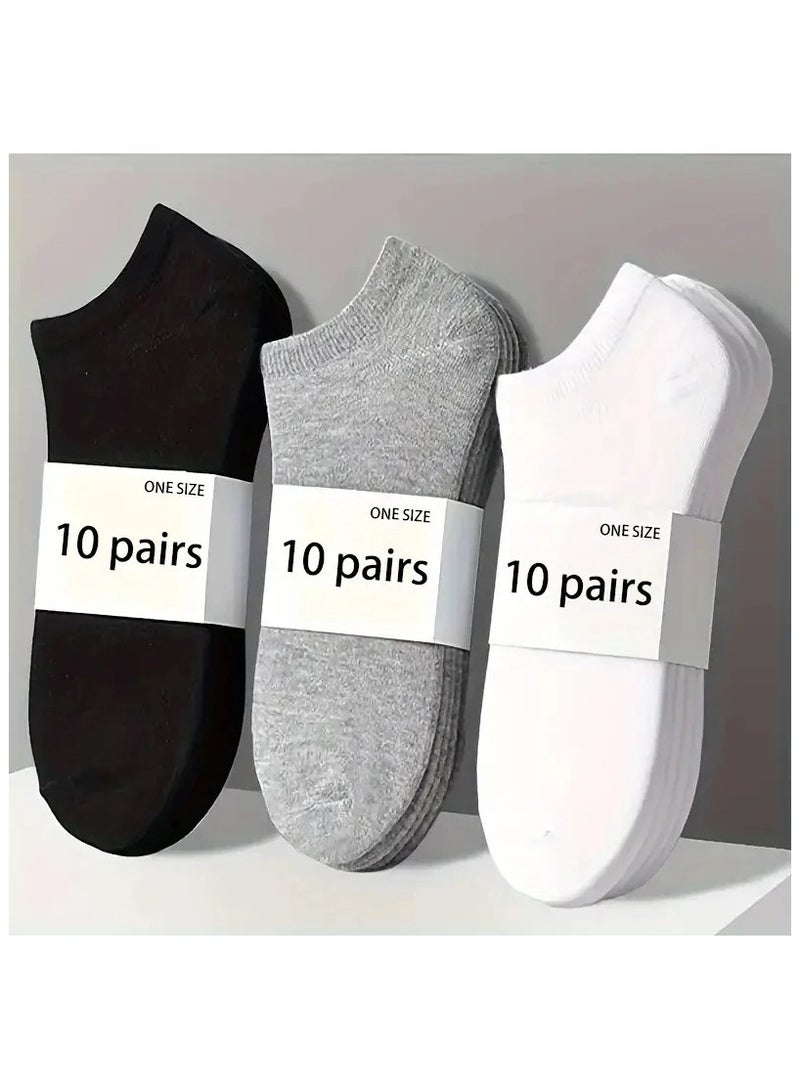 5/10-Pack Unisex Comfort-Fit Ankle Socks For All, Breathable  Lightweight - Ideal For Sports  Daily Wear - Image 1