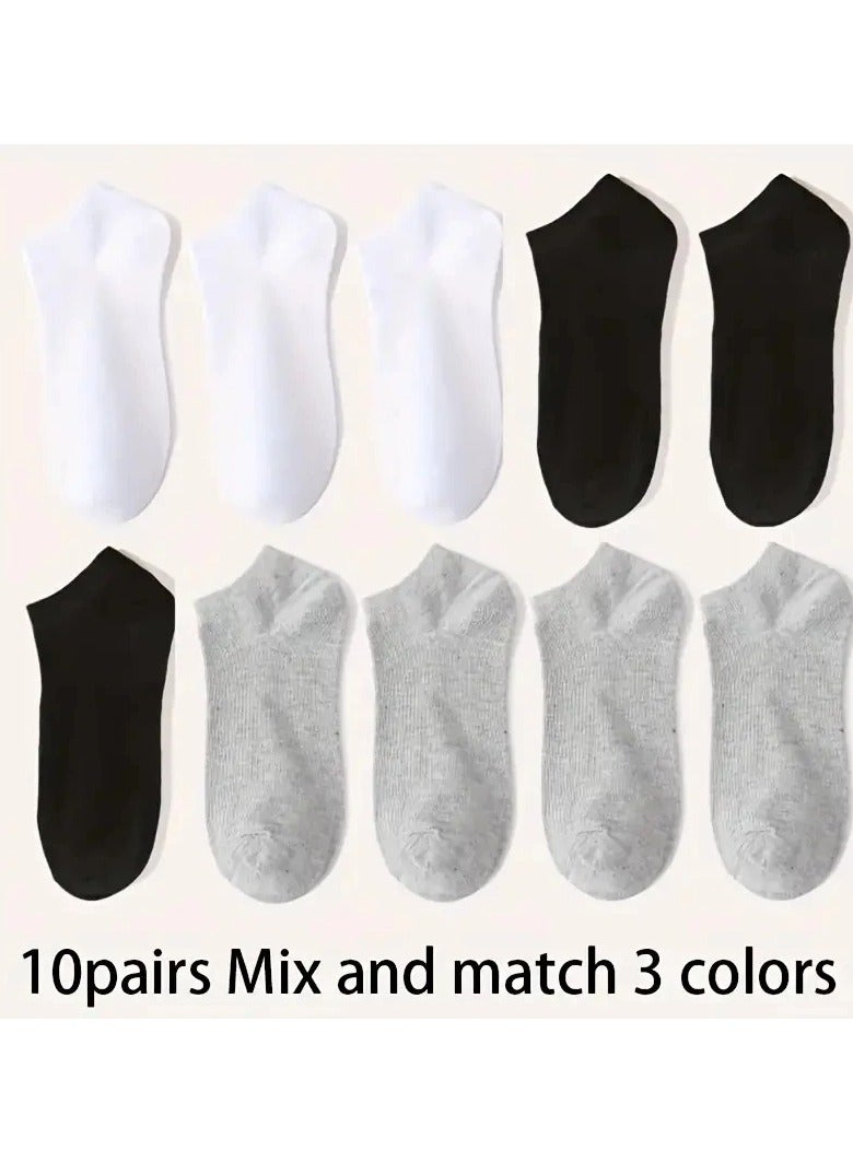 5/10-Pack Unisex Comfort-Fit Ankle Socks For All, Breathable  Lightweight - Ideal For Sports  Daily Wear - Image 4