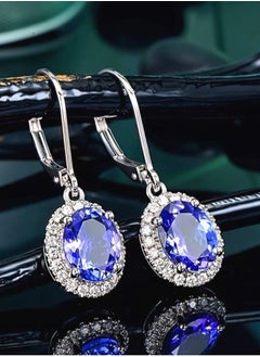 Elegant Silver Plated Cubic Zircon Earrings