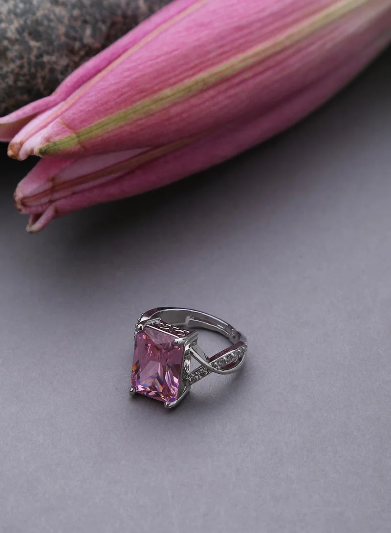 سوهي خاتم إصبع صناعي مرصع بالأحجار قابل للتعديل من ديزاينر