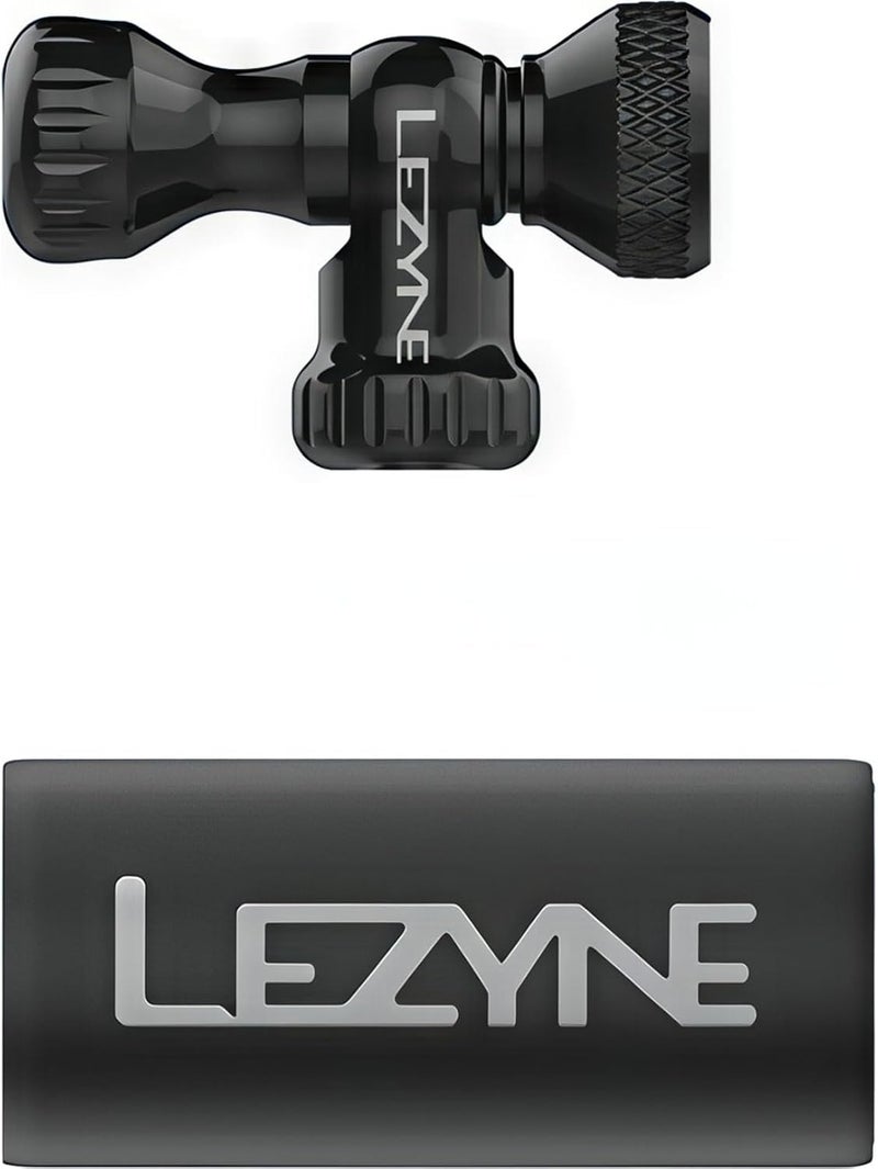 LEZYNE Control Drive CO2 Bike Tire Inflator - Presta & Schrader Compatible Aluminum CO2 Inflation Pump with Twist Control Valve - Fits Threaded Cartridges, Protective Neoprene Sleeve Included - Image 1