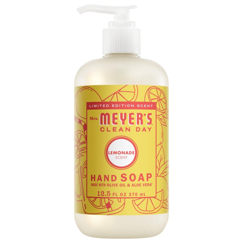 Mrs. MEYER'S CLEAN DAY Hand Soap, Lemonade Scent, 12.5 Fl Oz Bottle - Image 1