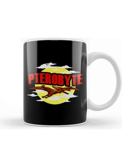 Print Shop Funny Pterobyte Pterodactyl Dinosaur Flying Dino Mug Porcelain