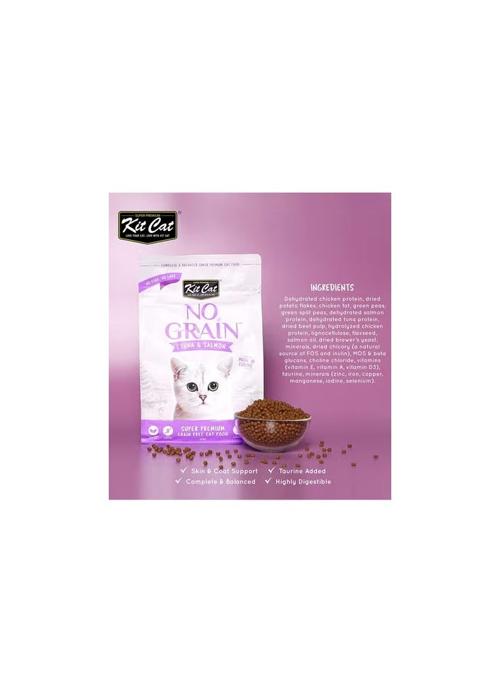 كيت كات طعام القطط كيت كات الجاف بدون حبوب مع التونة والسلمون 10 كجم - Image 2
