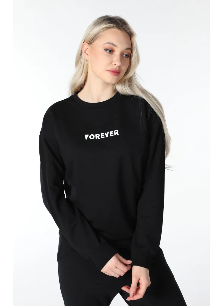 Defy'S Women's Printed Sweat Black