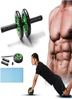 Cactus Fitness معدات تمارين البطن CACTUS FITNESS ذات العجلات الدوارة، عجلة البطن لتمرين البطن مع حصيرة، معدات رياضية منزلية مثالية لتمرين البطن للرجال والنساء 