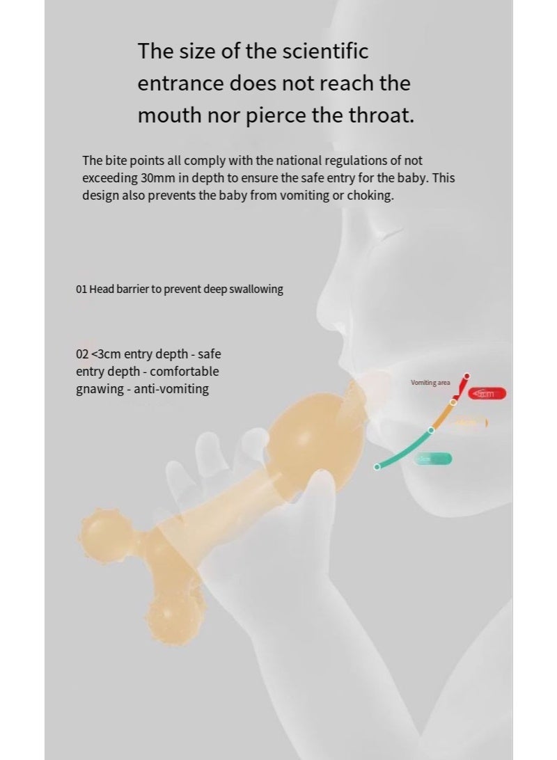 QZ All-Silicone Little Rabbit Tooth Toy, Anti-Curling Tooth Guard, Soft and Easy-to-Bite Tooth Toy, Teeth-Training Aid - Image 4