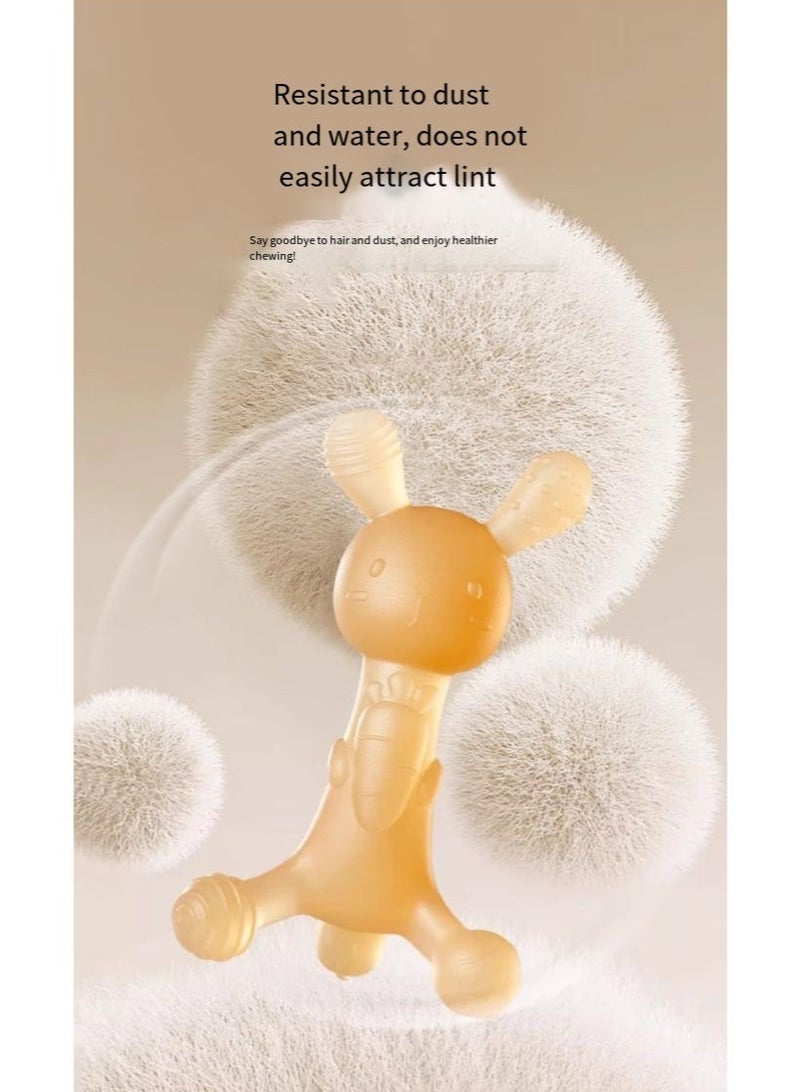 QZ All-Silicone Little Rabbit Tooth Toy, Anti-Curling Tooth Guard, Soft and Easy-to-Bite Tooth Toy, Teeth-Training Aid - Image 5