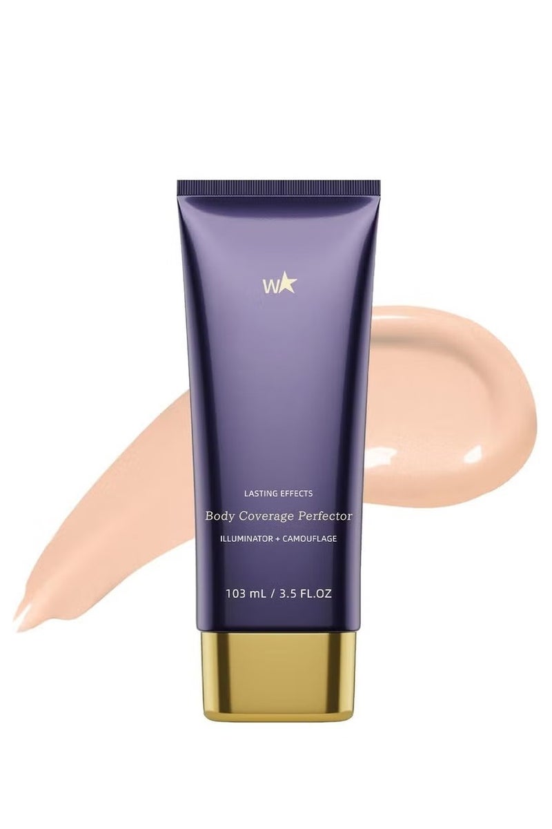 W Body Coverage Perfector, Waterproof Leg & Body Makeup, Tattoo Cover Up Makeup, 103ml (Warm Radiance) - Image 1