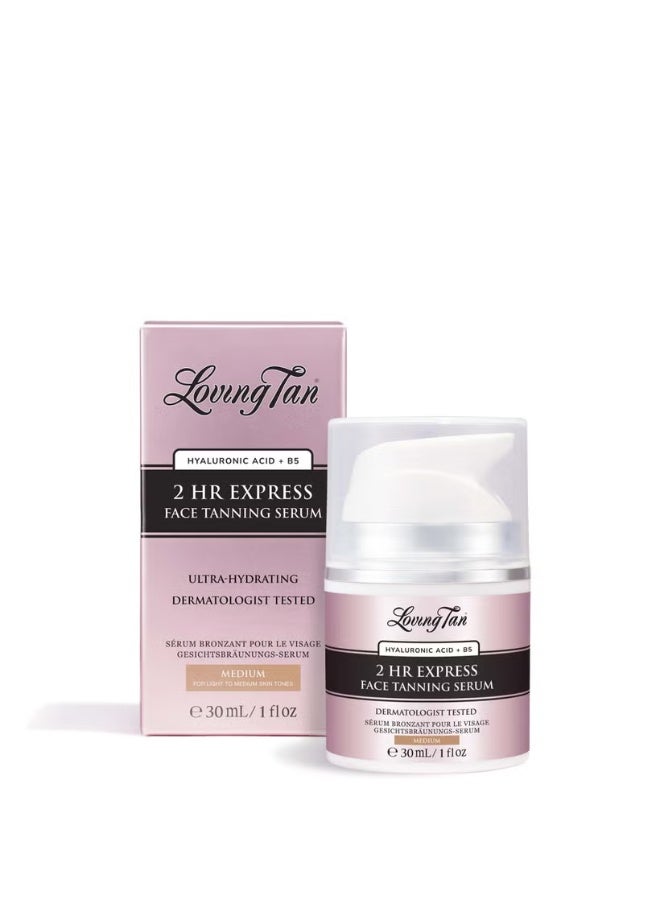 Loving Tan 2 Hour Express Face Tanning Serum Medium 30ml - Image 1