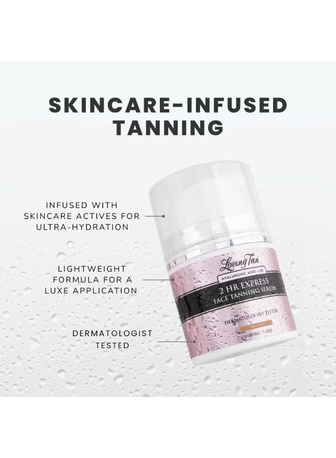 Loving Tan 2 Hour Express Face Tanning Serum Medium 30ml - Image 4