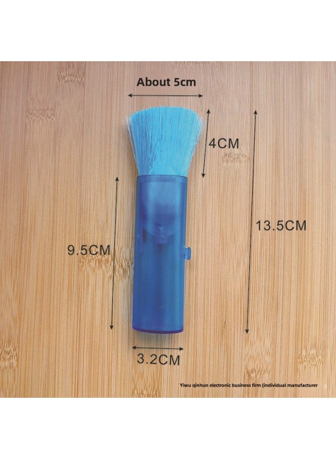 Source Supply Cleaning Brush Flat Rod Round Rod Fan Brush Five-finger Brush Large Head Brush Telescopic Brush Keyboard Gap Dust Removal Brush-Color:Blue Shear Telescopic Brush - Image 1