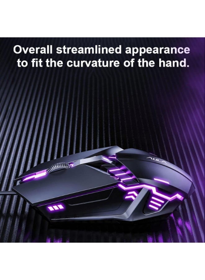 AULA S31 Wired Gaming Mouse - Black - Image 5
