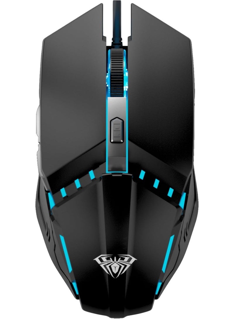 AULA S31 Wired Gaming Mouse - Black - Image 1
