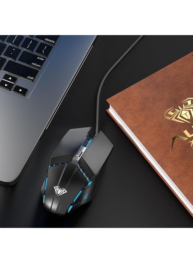 AULA S31 Wired Gaming Mouse - Black - Image 3