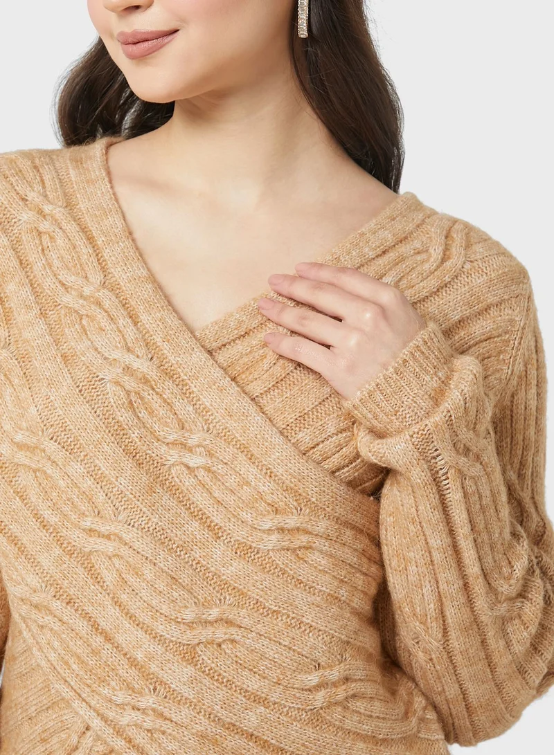 VERO MODA Knitted Wrap Sweater