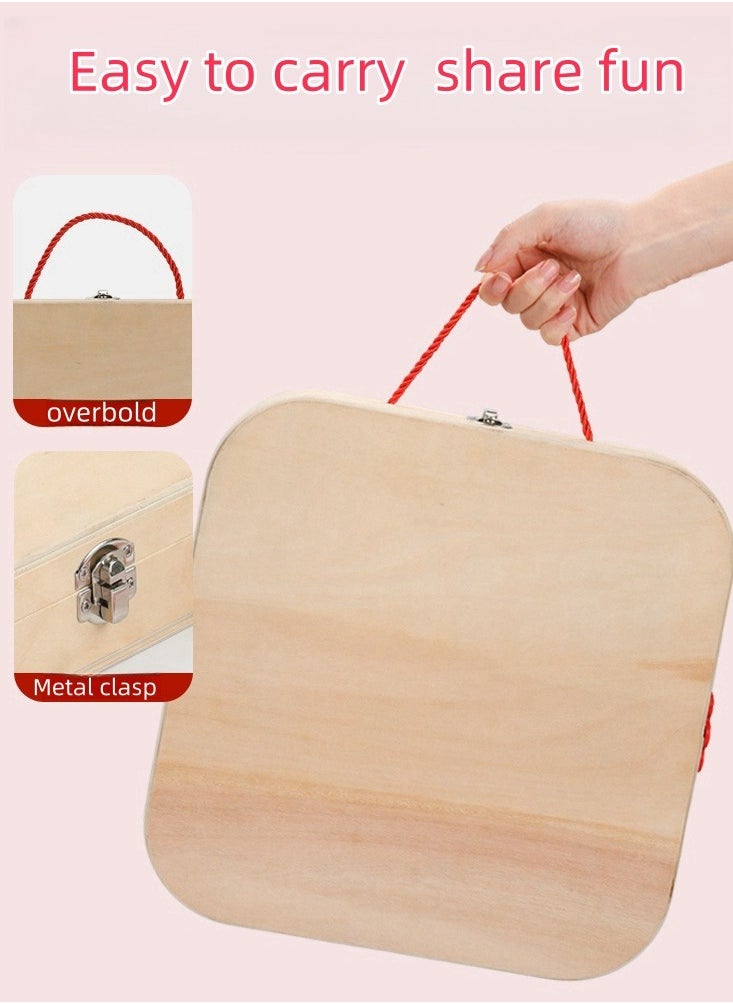 Wooden children's portable tool box for screw tightening, disassembly and repair DIY multi-functional toy for boys' pretend play, an educational toy for children. DIY screw assembly set for children, portable design, multi-functional, large capacity, skill cultivation for hands-on practice, suitable for boys aged 3 to 10 as a birthday gift set.  - Image 5