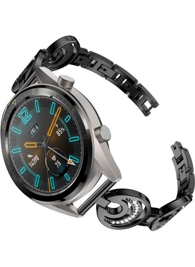 نيبمينينت سوار من خليط الألومنيوم بتصميم شمس وقمر ونجوم مقاس 22 مم لساعة هواوي GT2E GT2 46 أسود - Image 1