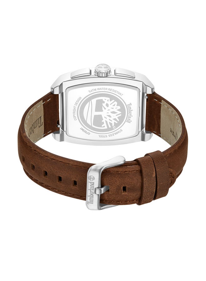Timberland Men Morristown Green Dial Leather Strap Multifunction Watch for Men, 40mm - Image 3