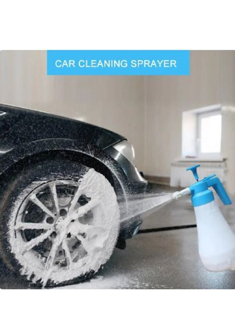 1.8L High Pressure Car Cleaning Sprayer Car Manual Pump Sprayer Cleaning Foam Nozzle Sprayer Bottle for Strong Corrosive Solvents