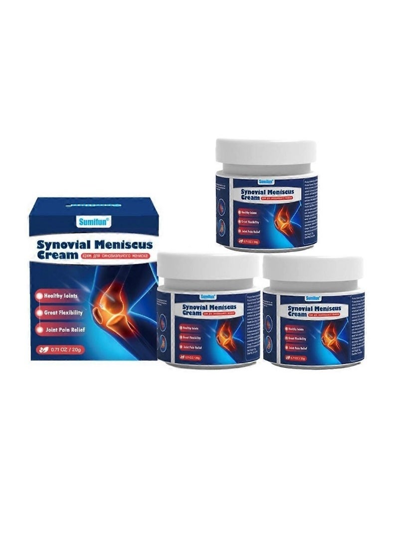 Sumifun كريم تخفيف آلام الغضروف المفصلي 3 عبوات كريم تخفيف آلام المفاصل كريم العناية بالركبة جل تخفيف الآلام كريم علاج المفاصل والعظام كريم مهدئ للمفاصل 20 جرام - Image 1