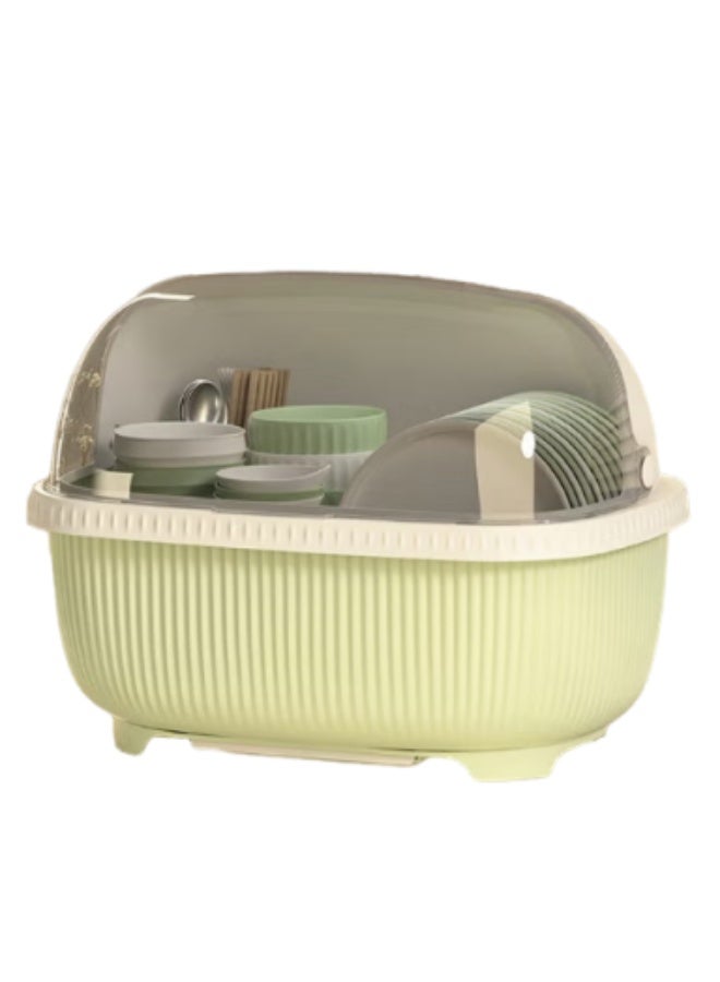 Dish Storage Box Bottle Drainer Dish Rack with Lid Dish Strainer Kitchen Dish Racks Cutlery Drying Rack Dish Holder for Cabinet Utensil Holder Rack Dish Drain Board Dish Dry Rack