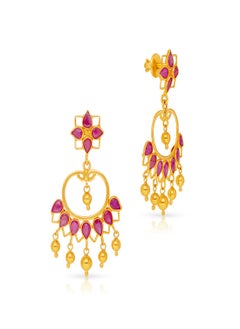 Malabar Gold and Diamonds 22 Carat 916 Purity Precia Gemstone Earrings PRGGEN056ER1Y  - Image 1