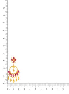 Malabar Gold and Diamonds 22 Carat 916 Purity Precia Gemstone Earrings PRGGEN056ER1Y  - Image 4