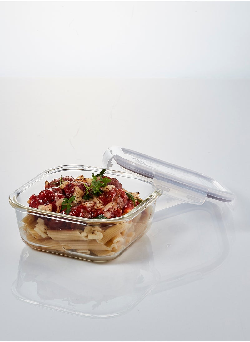 LOCK & LOCK LocknLock 930ml Oven-Safe Borosilicate Glass Square Container with Airtight Lid - Microwave, Freezer, and Dishwasher Safe  - Image 3