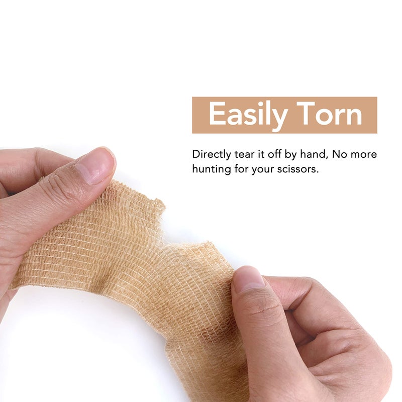 RISEN Cohesive Bandage 2â€ x 5 Yards, 6 Rolls, Self Adherent Wrap Medical Tape, Adhesive Flexible Breathable First Aid Gauze Ideal for Stretch Athletic - Image 4