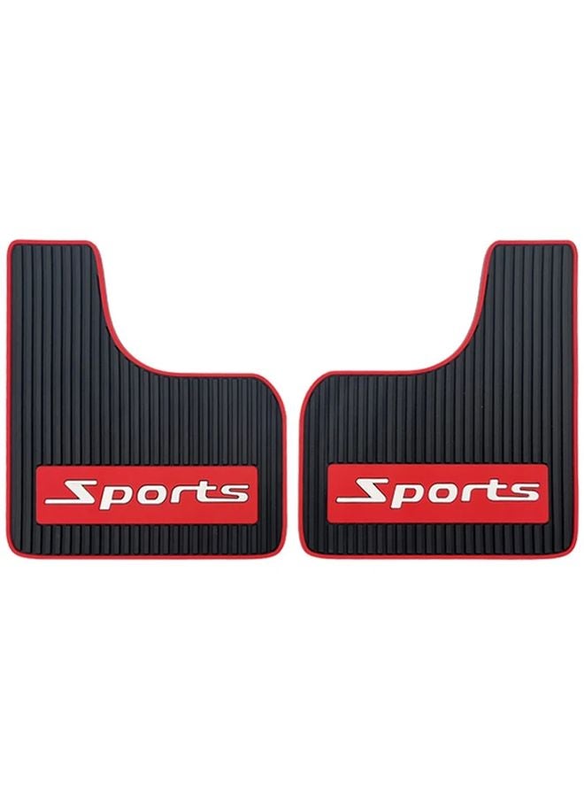 Sports Black Red PVC Mud Flaps Splash Guards For SUVs Off Road Vehicles - Image 1