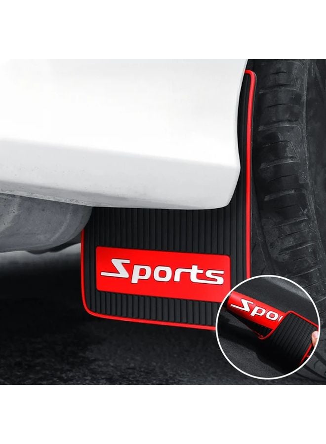Sports Black Red PVC Mud Flaps Splash Guards For SUVs Off Road Vehicles - Image 3