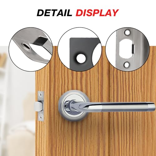 EATAKWARD 12 PCS Door Strike Plate, Black Deadbolt Strike Plate with Srews, Stainless Steel Deadbolt Covers Door Reinforcement Kit - Image 3