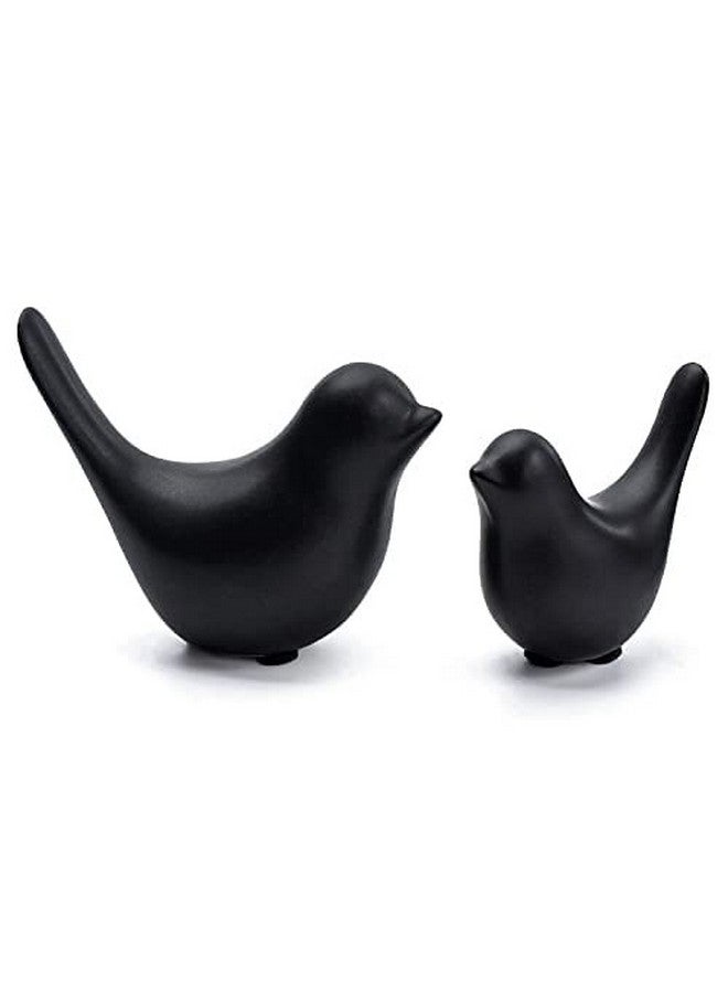 Xtore Creative Black Birds Matte Figurines Home Decorations Accessories (Pack of 2, Black) - Image 1