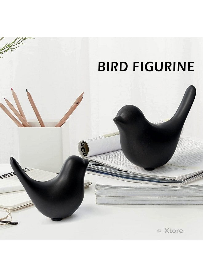 Xtore Creative Black Birds Matte Figurines Home Decorations Accessories (Pack of 2, Black) - Image 5