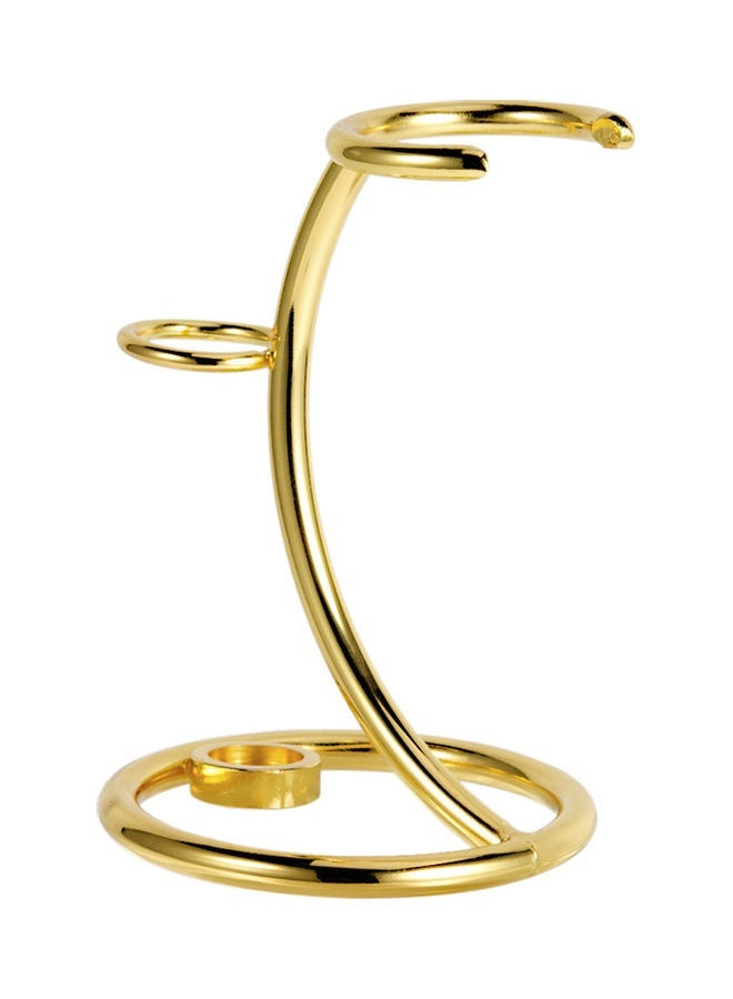 NIBEMINENT Stainless Steel Holder for Shaving Razor and Brush Golden