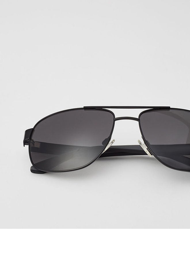 CALVIN KLEIN Men Full-Rim Metal Rectangle Sunglasses - Lens Size: 60 mm - Image 4