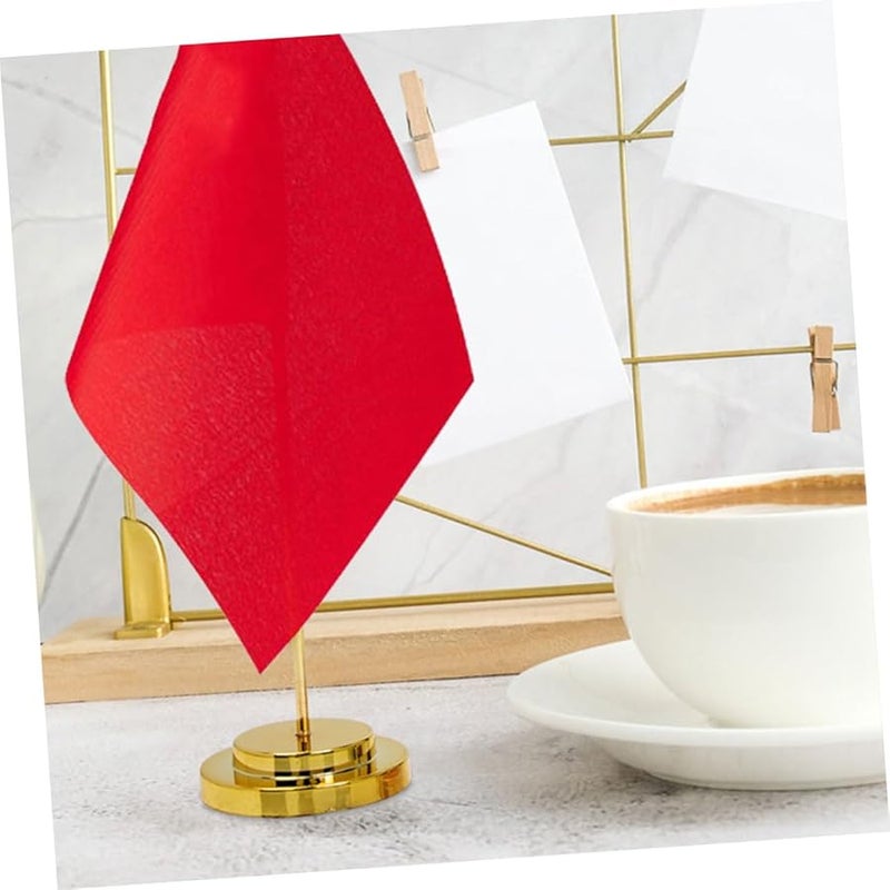4Pcs Black Table Flag Pole Holder Base Stand For Office Home Decor Desktop Flags - Image 3